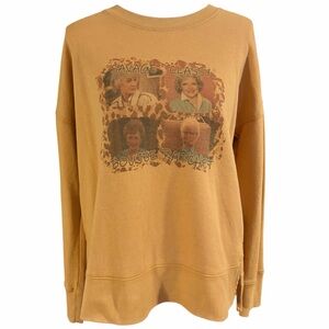 The Golden Girls Time and Tru Golden Yellow Graphic Sweatshirt Size Small
